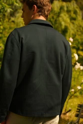 Next Hemdjacke EDIT (1-St) Dunkelgrün/Grün