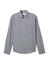 TOM TAILOR Denim Hemd Langarm  Grau/Blau/Hellblau/Hellgrau