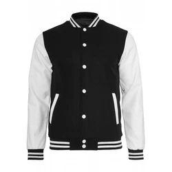 Classic Collegejacke Urbane Klassiker Schwarz/Weiß