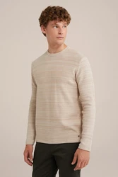 WE Fashion Sweater Beige/Khaki/Weiß/Braun