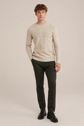 WE Fashion Sweater Beige/Khaki/Weiß/Braun