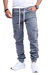 Styleko Herren Cargo Jeans Hose Stretch 8003 Blau/Grau/Dunkelblau/Hellgrau/Dunkelgrün/Khaki