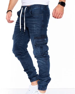 Styleko Herren Cargo Jeans Hose Stretch 8003
