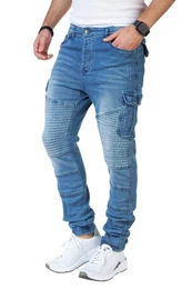 Cargohose 8014 Herren Cargohose Cargo Jeans Hose fr Mnner Jungen Regular Denim