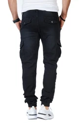 Styleko Herren Cargohose 8013 Blau/Dunkelblau/Schwarz