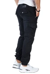 Styleko Herren Cargohose 8013 Blau/Dunkelblau/Schwarz