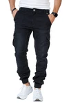 Styleko Herren Cargohose 8013 Blau/Dunkelblau/Schwarz