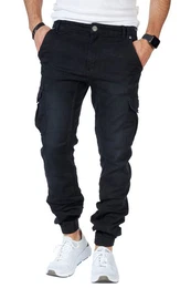 Cargohose 8014 Herren Cargohose Cargo Jeans Hose fr Mnner Jungen Regular Denim