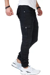 Styleko Herren Cargohose 8013 Dunkelblau/Schwarz