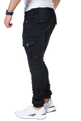 Styleko Herren Cargohose 8013 Dunkelblau/Schwarz