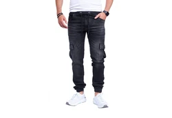 Styleko Herren Cargo Jeans Hose Stretch 8003 8003