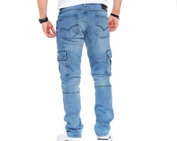 Styleko Herren Cargo Jeans Hose Stretch 8003 8003
