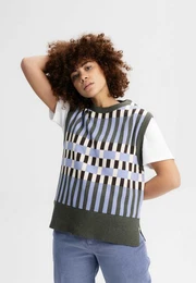 Pullunder Damen Jacquard Strick Pullunder JAMUNA clean