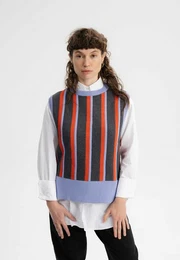 Pullunder Damen Jacquard Strick Pullunder JAMUNA clean