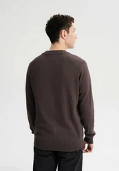 MELA Cardigan Herren Strick Jacke SHAMIAL Dunkelbraun/Dunkelrot/Braun/Grau