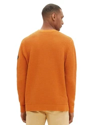 TOM TAILOR Strickpullover mit Struktur Orange