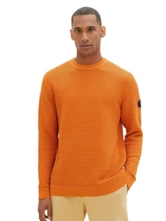 TOM TAILOR Strickpullover mit Struktur Orange