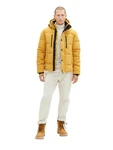 TOM TAILOR Outdoorjacke Anorak Pufferjacke mit abnehmbarer Kapuze Gelb
