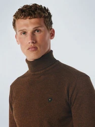 NO EXCESS Strickpullover Rollneck 2 Coloured Melange 2 Farben Melange