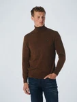 NO EXCESS Strickpullover Rollneck 2 Coloured Melange 2 Farben Melange