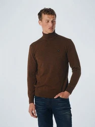 NO EXCESS Strickpullover Rollneck 2 Coloured Melange 2 Farben Melange