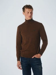 Strickpullover Pullover Rollneck 2 Coloured Melange