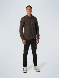 NO EXCESS Rundhalspullover Shirt Stretch Dunkelgrün/Khaki/Dunkelbraun/Braun/Rot/Bordeaux