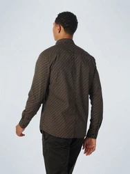 NO EXCESS Rundhalspullover Shirt Stretch Dunkelgrün/Khaki/Dunkelbraun/Braun/Rot/Bordeaux