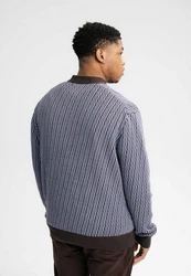 MELA Cardigan Style JAAPAK Hellblau/Dunkelblau/Grau