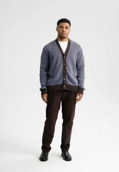 MELA Cardigan Style JAAPAK Hellblau/Dunkelblau/Grau