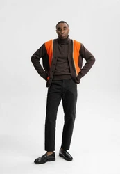 MELA Cardigan Style JAAPAK Orange/Schwarz
