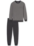 Schiesser Pyjama Comfort Essentials Dunkelgrau/Grau/Hellgrau/Khaki/Braun