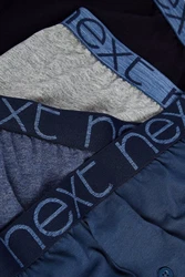 Next Loose-Fit Boxershorts aus Baumwolle (4-St) Blau/Dunkelblau/Grau