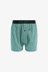 Next Loose-Fit Boxershorts aus Baumwolle (4-St) Türkis/Grün/Dunkelgrün