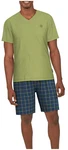 TOM TAILOR Shorty Herren Pyjama Dunkelgrün/Grün/Türkis