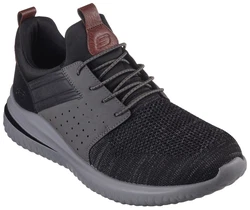 Skechers DELSON 3.0-CICADA Slip-On Sneaker Dunkelgrau/Schwarz/Grau