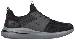 Skechers DELSON 3.0-CICADA Slip-On Sneaker Dunkelgrau/Schwarz/Grau
