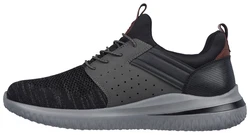 Skechers DELSON 3.0-CICADA Slip-On Sneaker Dunkelgrau/Schwarz/Grau