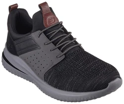 Skechers DELSON 3.0-CICADA Slip-On Sneaker Dunkelgrau/Schwarz/Grau