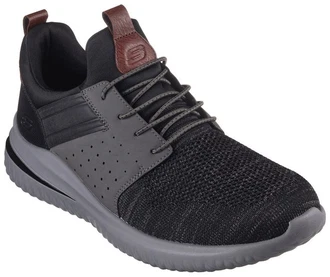 Skechers DELSON 3.0-CICADA Slip-On Sneaker Dunkelgrau/Schwarz/Grau