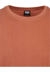 Urban Classics Herren Long Shaped Turnup Tee T Shirt Orange/Braun/Rot