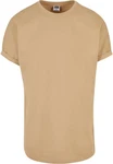 Urban Classics Herren Long Shaped Turnup Tee T Shirt Khaki/Beige/Braun