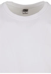 Urban Classics Herren Long Shaped Turnup Tee T Shirt Weiß/Grau/Creme