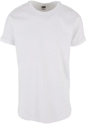 Urban Classics Herren Long Shaped Turnup Tee T Shirt Weiß/Grau/Creme