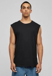 URBAN CLASSICS T-Shirt Open Edge Sleeveless Tee Schwarz