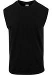 URBAN CLASSICS T-Shirt Open Edge Sleeveless Tee Schwarz