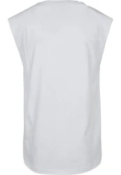 URBAN CLASSICS T-Shirt Open Edge Sleeveless Tee Grau/Weiß/Creme