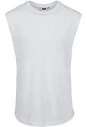URBAN CLASSICS T-Shirt Open Edge Sleeveless Tee Grau/Weiß/Creme