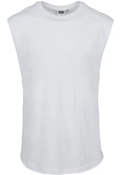 URBAN CLASSICS T-Shirt Open Edge Sleeveless Tee Grau/Weiß/Creme