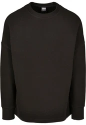 Urban Classics Rundhalspullover Cut On Sleeve Naps Interlock Crew Dunkelbraun/Schwarz/Khaki/Dunkelgrün/Braun/Dunkelgrau/Grau